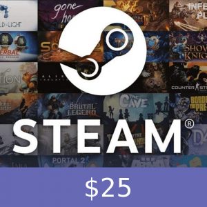 Steam Gift Card $25 - For USD Currency Accounts Global Activation Code