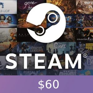 Steam Gift Card $60 - For USD Currency Accounts Global Activation Code